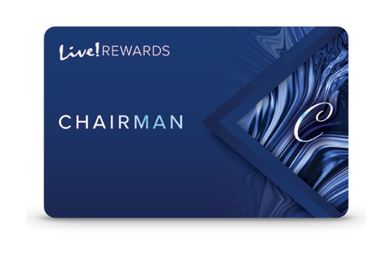Image of the Live! Rewards Chairman Card