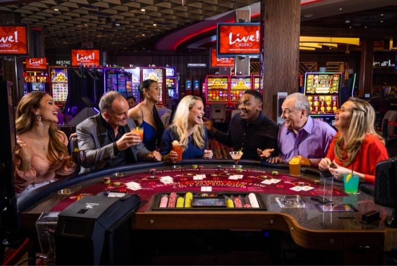 Group Playing Blackjack | Live! Casino Pittsburgh®