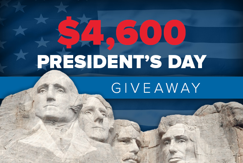 Presidents Day Giveaway Promotion Graphic